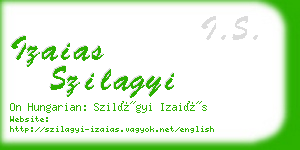 izaias szilagyi business card